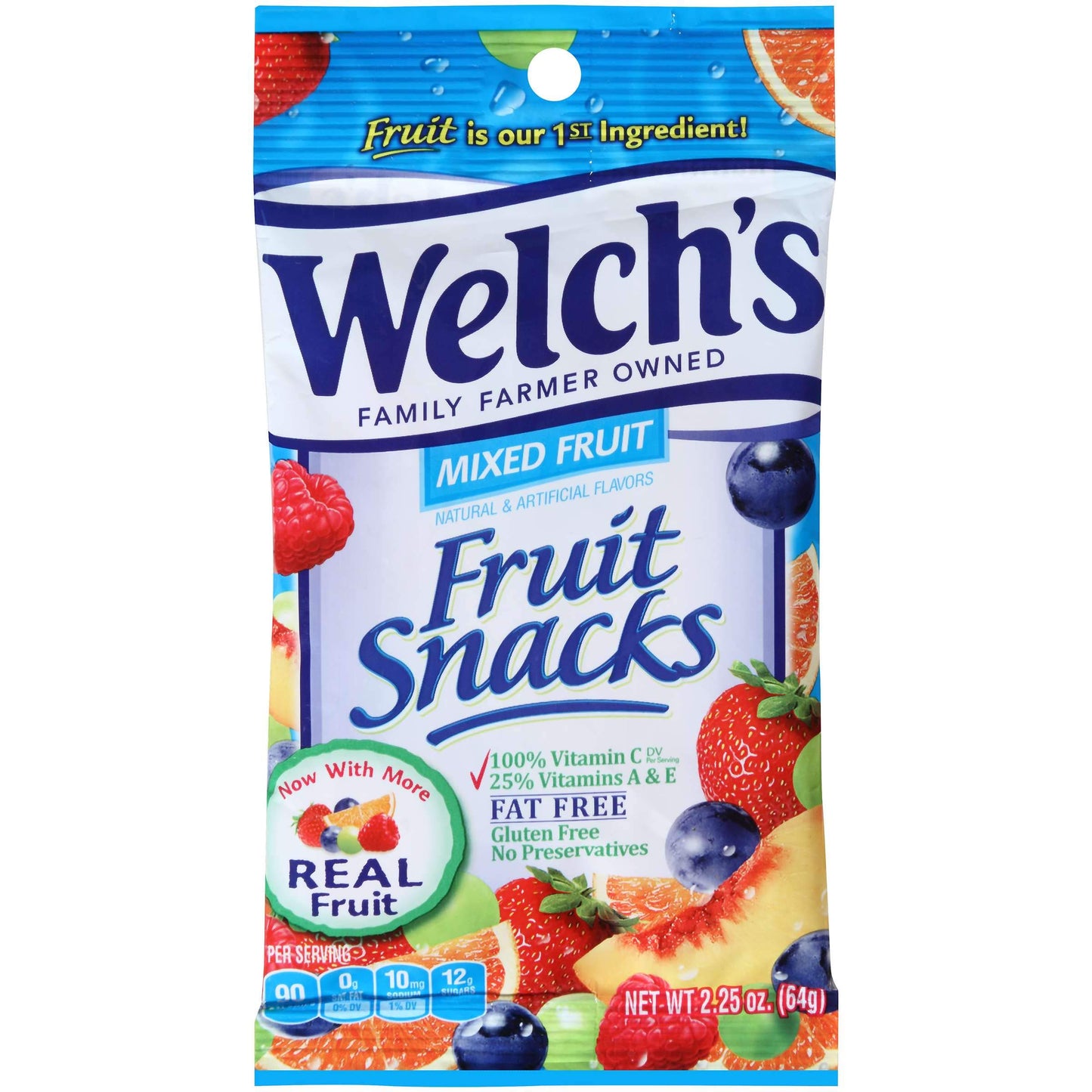 Welch’s Fruit Snacks – Mixed Fruit – 2.25 oz Bag