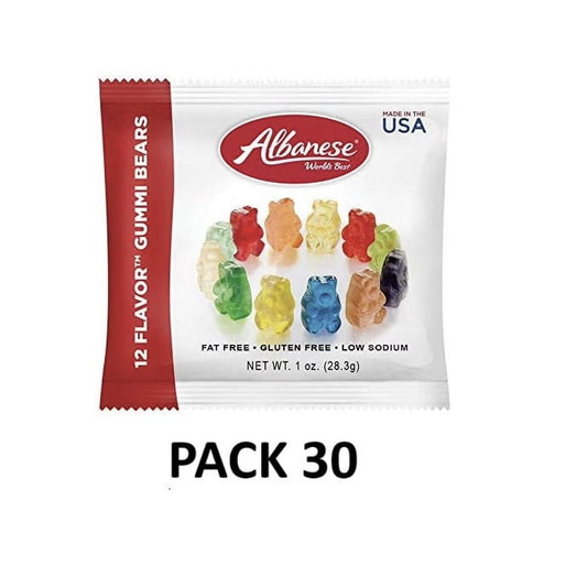 Albanese 12 Flavor Assorted Gummi Bears 1 Ounce 30 ct