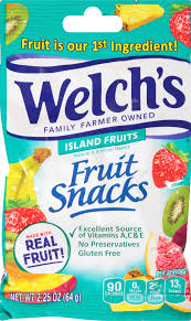 Welch’s Fruit Snacks – Island Fruit – 2.25 oz Bag