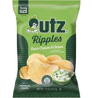 Utz Potato Chips - Sour Cream & Onion Ripples